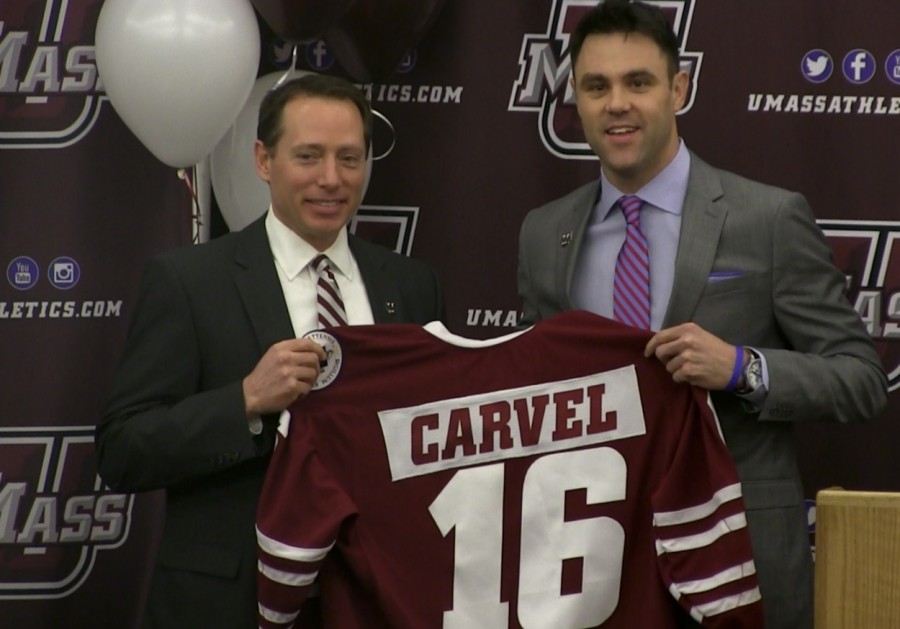 UMass holds press conference for new hockey coach