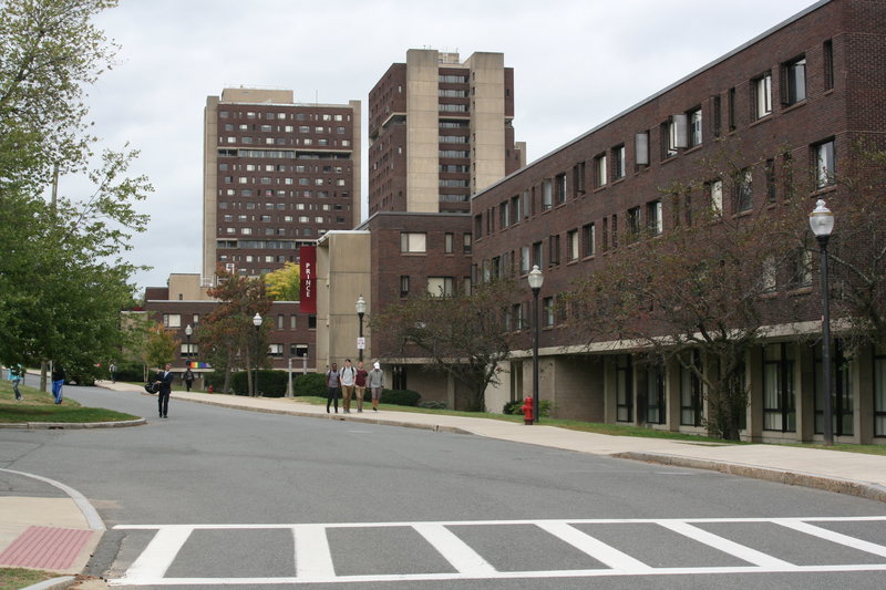 Prince, John Adams and John Quincy Adams Halls in Southwest Residential Area on Sunset Ave. at the University of Massachusetts Amherst. (Morgan Hughes/Amherst Wire)