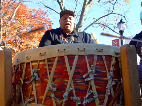 Along with the speakers, performers also expressed solidarity with tribal music, rap, poetry and more. (Jon Decker/Amherst Wire)