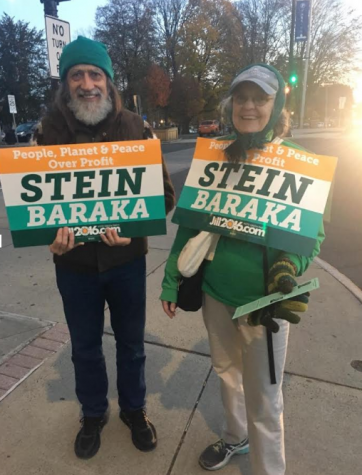 Barbara and Hendrik Van den Berg supporting third-party candidate Jill Stein.