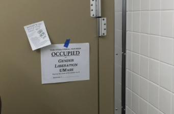 Bathroom occupation begins at Whitmore Administration Building