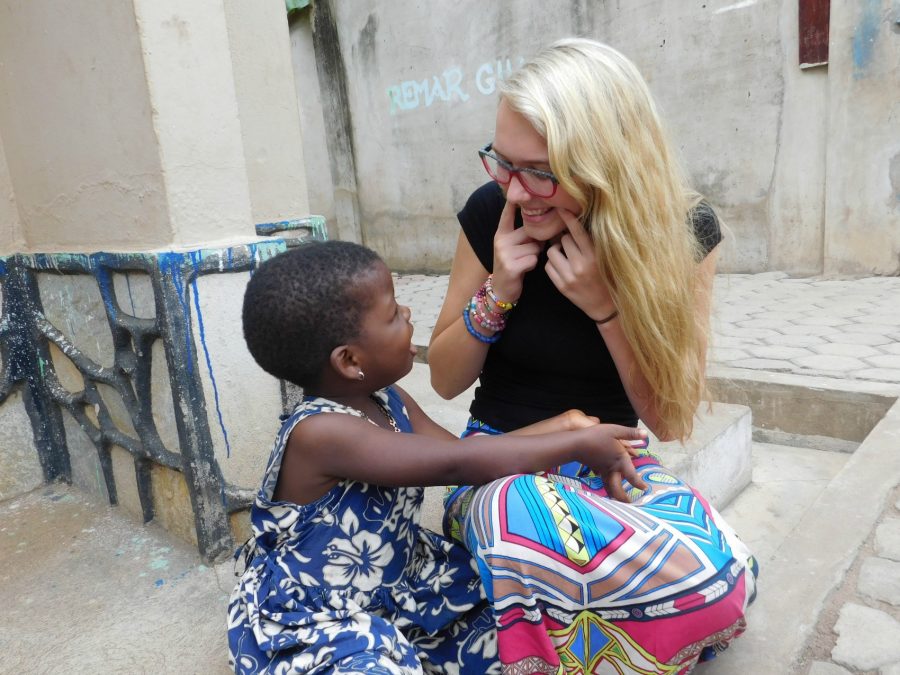 Visiting children at a local orphanage in Ho, Ghana.