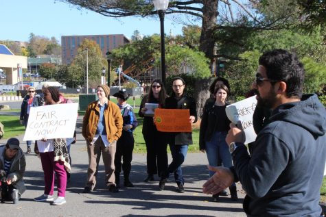UMass graduate students rally for livable wages