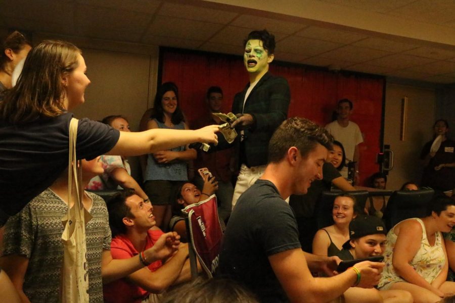 Justin Petrie performed in drag as Chemical-X at Greeno Sub Shop in September, to bring more visibility to the drag community at UMass (Jill Webb/Amherst Wire).