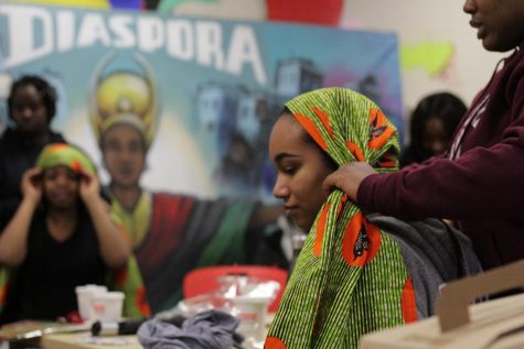The beauty in fabric: Headwrapping tutorials celebrating Black History Month hosted by UMass SoCA, iMOSÉ, AACE