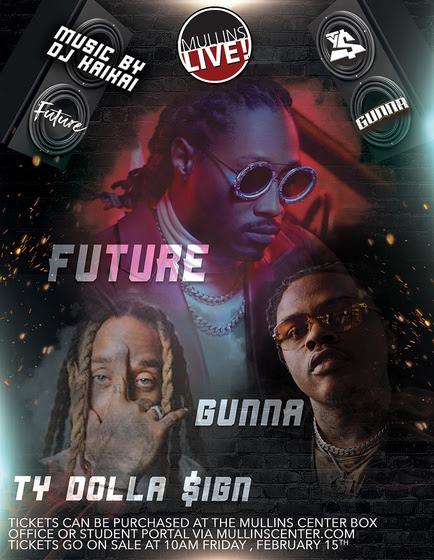 Future, Gunna and Ty Dolla $ign Are Mullins Center Bound