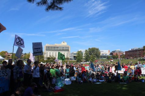 UMass students walk out for climate change, presents a list of demands to the Chancellor