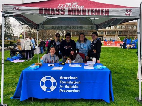 Students for the Out of the Darkness Walk Sunday, Apr. 24, 2022. About 80 students and families showed for the Out of the Darkness walk, University of Massachusetts Amherst.