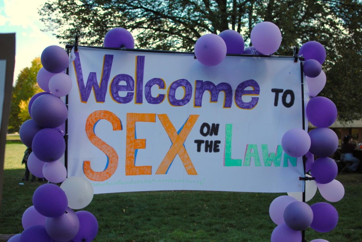 The welcome banner for UMass Sex on the Lawn 2025. 