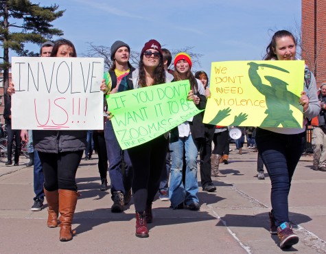 Rioting at UMass: A college-scale arms race